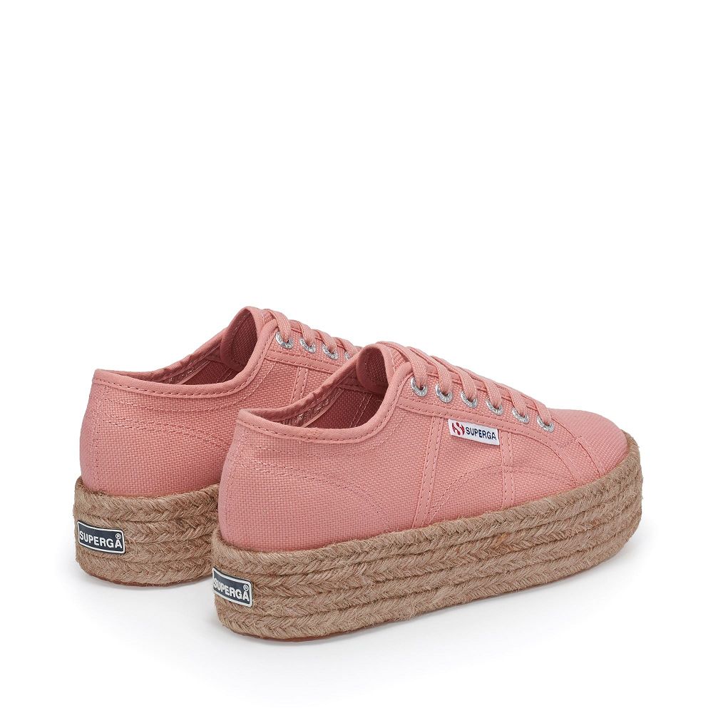 Superga 2790 Rope Red Platform Sneakers - Women's Sneakers USA | US3773198